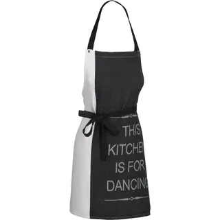 OEM Schürze Gianna 100%Baumwolle weiß-schwarz This Kitch 80,0x67,0cm