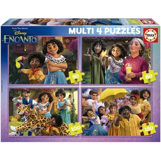 Educa 19581 Children's Puzzle Multi 4 Puzzles Encanto (50-80-100-150) For 5+ Years
