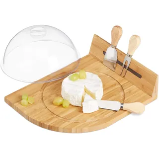 Relaxdays Käse-Set Natur 31,0 x 25,0 cm, 1 Set