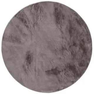 benuta basic Furry Fellteppich Ø 80 cm Grau