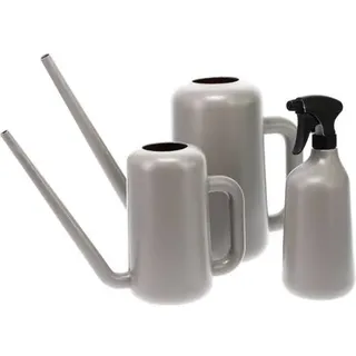 Gießkannen + Pflanzensprüher 3er Set Zimmerpflanzen Indoor Design Blumensprüher Sprühflasche leer Blumengießkanne