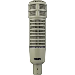Electro-Voice RE20 Nierenmikrofon - Handheld Cardioid Mikrofon - Silber - XLR-Kabel - 2.5 pounds - 20 Hz bis 18 KHz - 56 dB - 78 dB SNR - Studioaufnahmen, Live-Auftritte