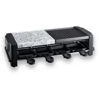 Raclette Grill 3in1 Tischgrill Kontaktgrill Pfännchen Granit Steinplatte 1200W