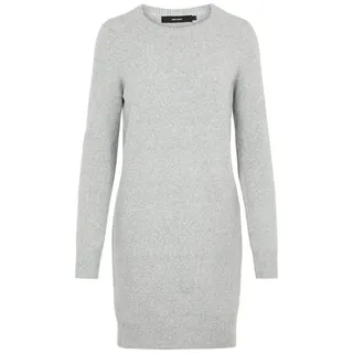 Vero Moda Doffy O-neck Noos Kurzes Kleid Light Grey Melange M