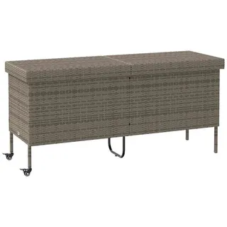 vidaXL Gartentruhe mit Rollen 160 x 55 x 75 cm Grau
