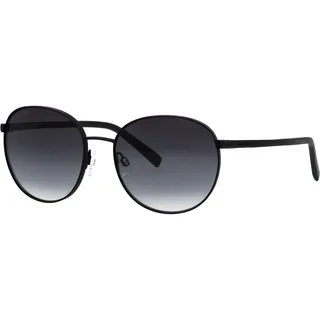 Sonnenbrille MARC O'POLO "505115", Damen, schwarz (schwarz matt), metallic, klassisch, Brillen, Form rund, Logoschriftzug auf Bügel und Glas, Polyamid UV 400