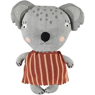 OYOY Kuscheltier Mini Mami Koala, lüschtier 38 cm Baumwolle Kuscheltier Plüschkoala Stofftier grau|rot