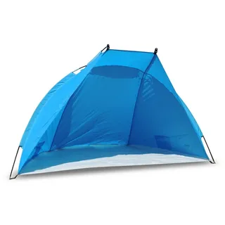 outdoorer Strandmuschel für Reisen Helios in Blau - UV 80-Sonnenschutz, leicht & Mini-Packmaß, Reise-Sonnenzelt, Windschutz, für See, Meer & den heimischen Garten
