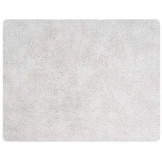 LindDNA Tischset Square aus recyceltem Hippo Leder in der Farbe White-Grey mit Einer Größe von 35x45cm, 98935
