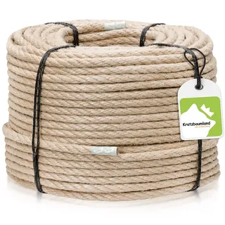Kratzbaumland Polyhanfseil Premium-Kunst-Sisalseil 6 mm für den Außenbereich (versch. Längen) (30 Meter)