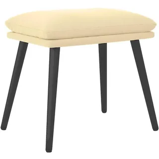 vidaXL Fußhocker Samt 45 x 29,5 x 35 cm Cremeweiß