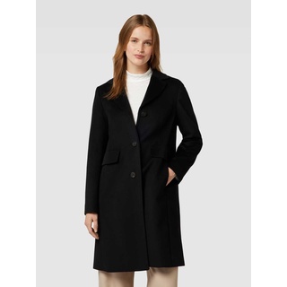 Mantel aus reiner Schurwolle mit Reverskragen Modell 'TEVERE', Black, 34