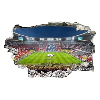 FC Bayern München Wandtattoo Fußball Wandsticker Fussballstadion Fanartikel Selbstklebend FCB Klebebilder für die Wand 39x24