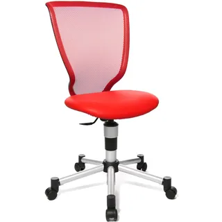 Topstar 71487S01 Titan Junior, Schreibtischstuhl, Kinderdrehstuhl, Jugenddrehstuhl, Netzrückenlehne und Bezugsstoff rot