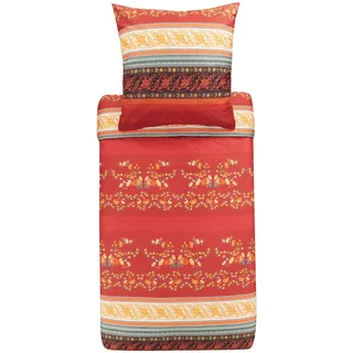 BASSETTI Orosei Satin Baumwolle Rot 135 x 200 cm + 80 x 80 cm