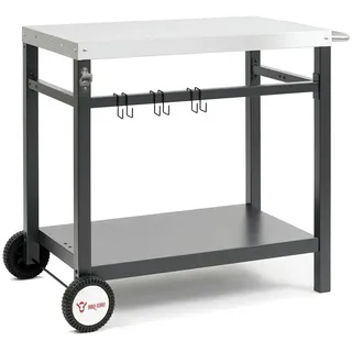 BBQ-Toro Beistelltisch 85 x 50 x 81 cm Stahl schwarz