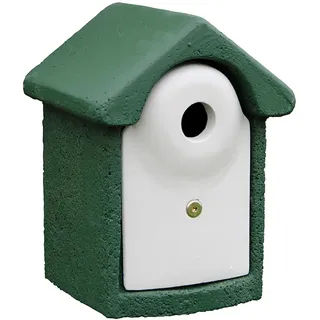 Cj Wildlife Nistkasten Holzbeton 24 x 19 cm, Ø 32 mm, grün/weiß