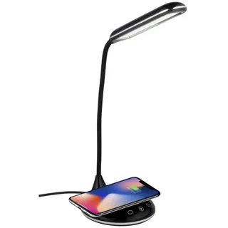 Grundig Schreibtischlampe mit Kabelloser Ladefunktion - LED Nachttischlampe Dimm