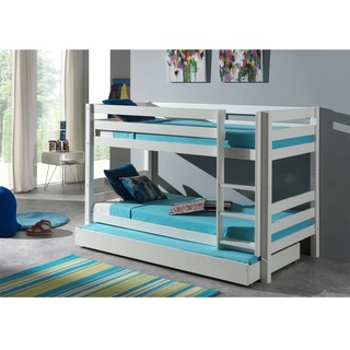 Vipack Furniture Etagenbett Pino mit Bettschublade, weiß