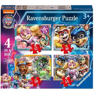 Ravensburger Puzzle: Paw Patrol, Paw Patrol, Puzzle ab 3 Jahren, Kinderpuzzle 3 Jahre, Kinderpuzzle, Ravensburger Puzzle, Geschenk für Kinder 3 Jahre, Jigsaw, 4 Puzzles in 1