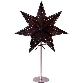 STAR TRADING LED Dekolicht Bobo, Star Trading Tischlampe Weihnachtsstern Bobo von Star Trading, 3D Papi silberfarben