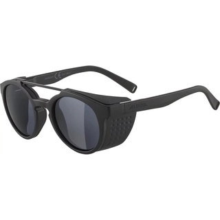 ALPINA GLACE - Verspiegelte und Bruchsichere Sonnenbrille Mit 100% UV-Schutz Für Erwachsene, all black matt, One Size