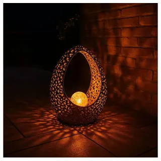 GLOBO LIGHTING LED Solarleuchte, LED-Leuchtmittel fest verbaut, Warmweiß, Gartendeko Orientalische Solarlampen für Außen Outdoor Balkon