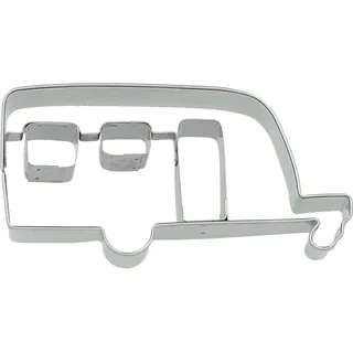 RBV Birkmann Birkmann, Ausstechform Wohnwagen, Ausstechform zum Ausstechen und Dekorieren von Plätzchen, Marzipan, Fondant, Edelstahl, spülmaschinengeeignet, Größe:9 cm...