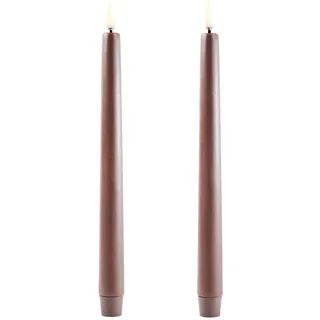 Uyuni LED Tafelkerze 25cm Caramel 2 Stück