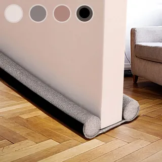 Zugluftstopper für türen 94cm,Türdichtung Luftzugstopper mit Doppeldichtung Zugluftstopper für Tür Noise Blocker Tür Zugluftstopper Windstopper & Türluftstopper-Schwarz