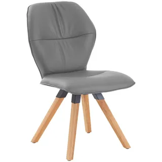 Valdera Stuhl, Graphit, Grau, Textil, Leder, Echtleder, Rindleder, Wildeiche, massiv, eckig, 62x91x59 cm, Stoffauswahl, Typenauswahl, Gestellauswahl, Sitzfläche 180° drehbar, automatische Rückholfunktion, Esszimmer, Stühle, Esszimmerstühle, Lederstühle
