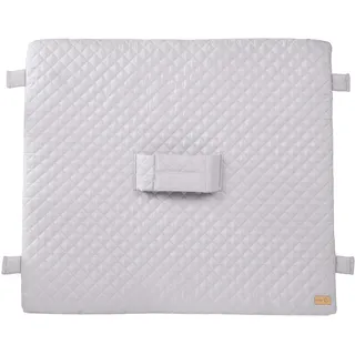 roba Wickelauflage roba Style 85 x 75 cm - Sichere Unterlage mit Haltegurt & Laschen für Baby Wickeltische - Wickelunterlage abwischbar - Grau