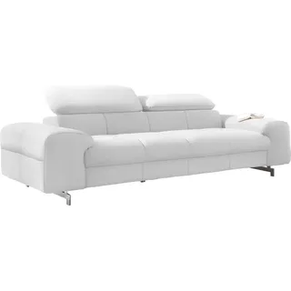 COTTA 3-Sitzer Chef, 3-Sitzer mit eleganter Steppung, Bodenfreiheit 12,5 cm weiß 232 cm x 72 cm x 105 cm