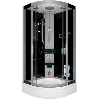 AcquaVapore Dampfdusche Duschtempel Sauna Dusche Duschkabine D46-53T3-EC 90x90 cm Mit 2k Scheiben Versiegelung