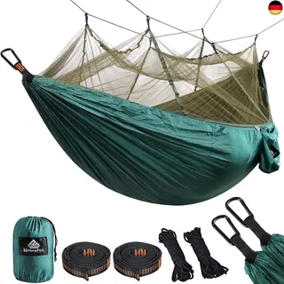 NATUREFUN Ultraleichte Moskito Netz Camping Hängematte 300kg Tragfähigkeit,(275