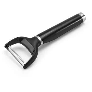 KitchenAid KE145OHOBA Y Peeler with Ergonomischer Griff und einschneidige Klinge - spülmaschinenfest mit Schutzhülle, Kunststoff, Schwarz