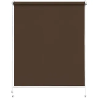 Rettika Sichtschutz Rollo ohne Bohren - Schokolade, Breite: 100cm, Höhe 220 - Rollos für Fenster ohne Bohren, Fenster rollos für innen, Jalousien zum Klemmen, Klemmrollo