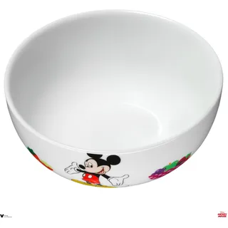 WMF Disney Mickey Mouse Kindergeschirr Müslischale Kinder 13,8 cm, Porzellan Schüssel, spülmaschinengeeignet, farb- und lebensmittelecht, bunt
