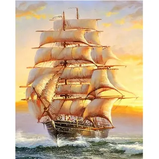 Yingxin34 Puzzle 5000 Teile Segelschiff auf dem Meer Jigsaw Spiel Erwachsene Kinder Familie Dekompression Spielzeug-61.61x41.53 Zoll (156.5 x 105.5cm)