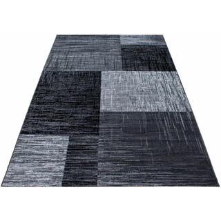 Teppich AYYILDIZ TEPPICHE "Plus 8001" Teppiche Gr. B/L: 200 cm x 290 cm, 6 mm, 1 St., schwarz Esszimmerteppiche
