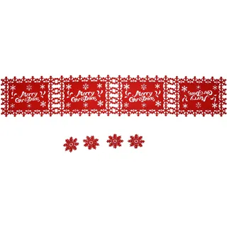 Weihnachtstischdecke Aus Saugfähigem Und Hitzebeständigem Filz Mit 4 Untersetzersets