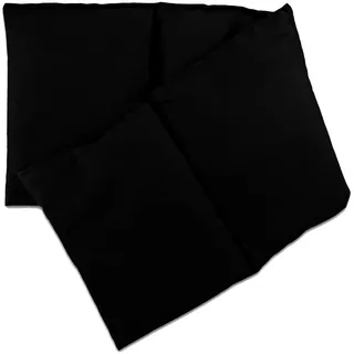 4-Kammer Körnerkissen 20x60cm groß - schwarz - Wärmekissen mit Weizen