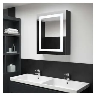 vidaXL LED-Spiegelschrank 50 cm grau