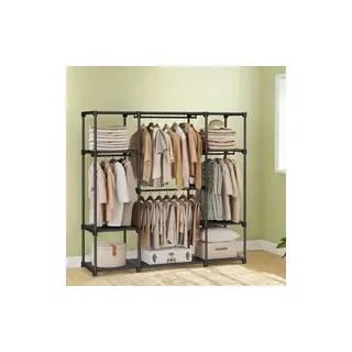 Kleiderschrank offen, Kleiderständer, Kleiderstange
