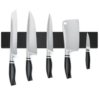 TUWENA Wand-Magnet Messer-Leiste Magnetleiste Messer, 40cm/50cm Edelstahl Messerhalter Wand Magnetisch, Ohne Bohren, Magnetleiste Selbstklebend für Utensilien & Werkzeuge 40 cm