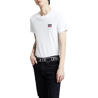 Levi's Herren 2-Pack Crewneck Graphic Tee T-Shirt, Sportswear White/Mineral Black, XXL