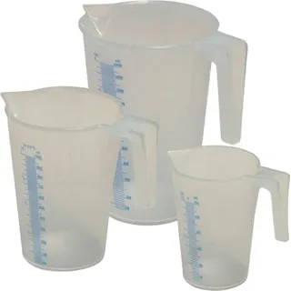 Mato Messbecher Kunststoff, PP, Set 3-teilig 1 / 2 / 5 Liter transparent, 1 Set