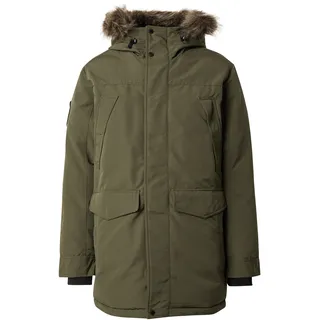 Superdry Everest Faux Fur Jacke Army Khaki Green L