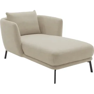SCHÖNER WOHNEN-Kollektion Chaiselongue Pearl - 5 Jahre Hersteller-Garantie, auch in Bouclé. Recamiere, bequem, Maße (B/H/T): 101/71/161 cm, Füße aus Metall beige