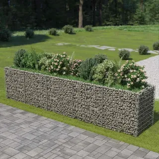 vidaXL Gabionen-Hochbeet 450 × 90 × 100 cm